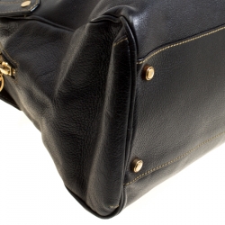 Pre Owned Cartier Black Leather Marcello de Cartier Satchel 