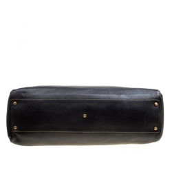 Pre Owned Cartier Black Leather Marcello de Cartier Satchel 