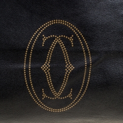 Pre Owned Cartier Black Leather Marcello de Cartier Satchel 