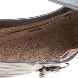 Pre Owned Cartier Black Leather Panthere Hobo