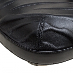 Pre Owned Cartier Black Leather Panthere Hobo