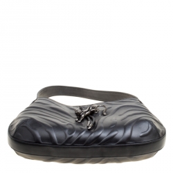 Pre Owned Cartier Black Leather Panthere Hobo