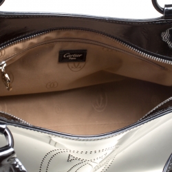 Cartier Black Patent Leather Small Marcello De Cartier Tote