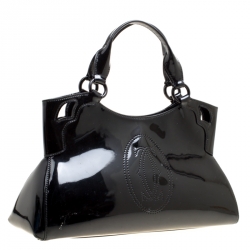 Cartier Black Patent Leather Small Marcello De Cartier Tote