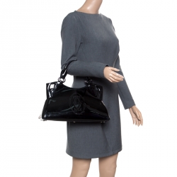 Cartier Black Patent Leather Small Marcello De Cartier Tote