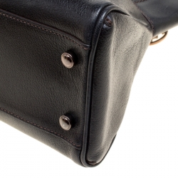 Pre Owned Cartier Black Leather Marcello de Cartier Satchel 