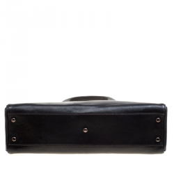 Pre Owned Cartier Black Leather Marcello de Cartier Satchel 