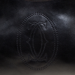 Pre Owned Cartier Black Leather Marcello de Cartier Satchel 