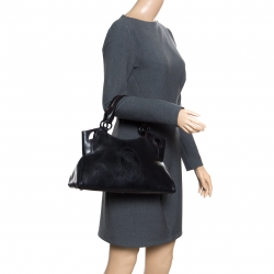 Pre Owned Cartier Black Leather Marcello de Cartier Satchel 