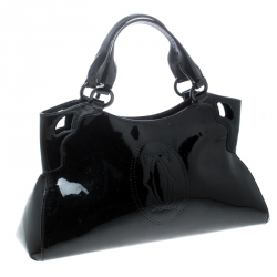 مملوكة مسبقًا Cartier Black Patent Leather Small Marcello De Cartier Bag