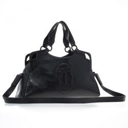 Pre Owned Cartier Black Leather "Marcello de Cartier" Bag