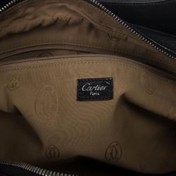 Pre Owned Cartier Black Leather "Marcello de Cartier" Bag