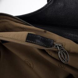 Pre Owned Cartier Black Leather "Marcello de Cartier" Bag