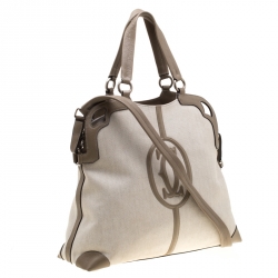 مملوكة مسبقًا Cartier Beige Canvas and Leather Marcello de Cartier Bag