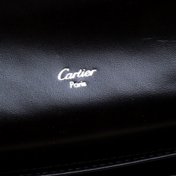 Pre Owned Cartier Black Leather Love Continental Wallet