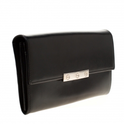 Pre Owned Cartier Black Leather Love Continental Wallet