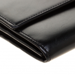 Pre Owned Cartier Black Leather Love Continental Wallet