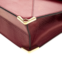 مملوكة مسبقًا حقيبة كتف كارتييه مظروف جلد حمراء