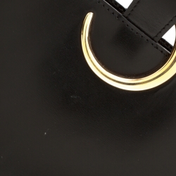 Pre Owned Cartier Black Leather Panthere Bucket Bag