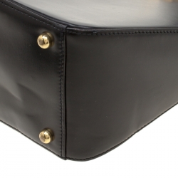 Pre Owned Cartier Black Leather Panthere Bucket Bag