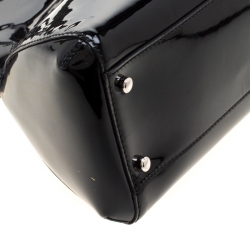 Pre Owned Cartier Black Patent Leather Medium Marcello de Cartier Bag