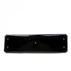 Pre Owned Cartier Black Patent Leather Medium Marcello de Cartier Bag