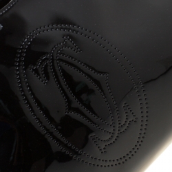 Pre Owned حقيبة يد كارتييه ماركلو دو كارتييه جلد لامع سوداء