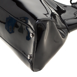 Pre Owned حقيبة يد كارتييه ماركلو دو كارتييه جلد لامع سوداء