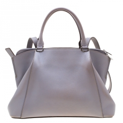 Pre Owned حقيبة يد كارتييه صغيرة C دو كارتييه جلد لافندر فاتحة