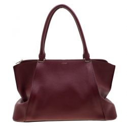 Pre Owned Cartier Red Taurillon Leather Medium C De Cartier Bag