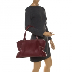 Pre Owned Cartier Red Taurillon Leather Medium C De Cartier Bag