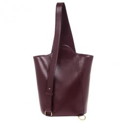 مملوكة مسبقًا Cartier Maroon Leather Turnlock Sidepack