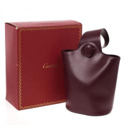 مملوكة مسبقًا Cartier Maroon Leather Turnlock Sidepack