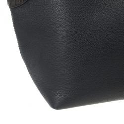 Pre Owned Cartier Black Leather and Snakeskin Limited Edition "Marcello de Cartier" Tote