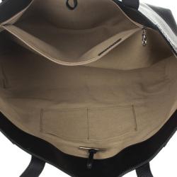 Pre Owned Cartier Black Leather and Snakeskin Limited Edition "Marcello de Cartier" Tote