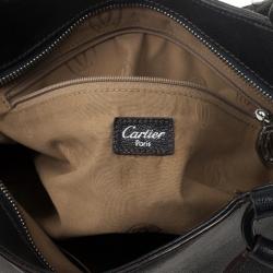 مملوكة مسبقًا Cartier Black Leather Small Marcello de Cartier Bag