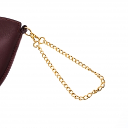 Pre Owned Cartier Burgundy Leather Toiletry Pouch
