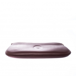 Pre Owned Cartier Burgundy Leather Toiletry Pouch