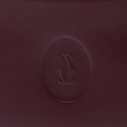 Pre Owned Cartier Burgundy Leather Toiletry Pouch