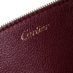 مملوكة مسبقًا حقيبة كارتييه سي دو كارتييه ميني جلد توريلون عنابي