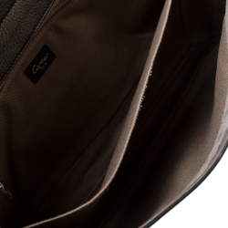 مملوكة مسبقًا Cartier Grey Metallic Leather and Suede Flap Top Handle Bag 