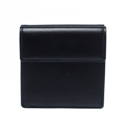 مملوكة مسبقًا Cartier Black Sapphire Embellished Leather Coin Wallet