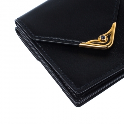 مملوكة مسبقًا Cartier Black Sapphire Embellished Leather Coin Wallet