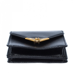 مملوكة مسبقًا Cartier Black Sapphire Embellished Leather Coin Wallet