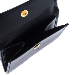 مملوكة مسبقًا Cartier Black Sapphire Embellished Leather Coin Wallet