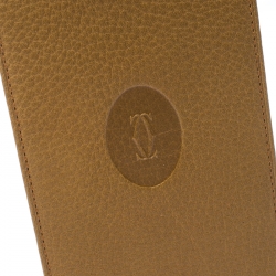 Pre Owned Cartier Beige Leather Vintage Lock Long Wallet