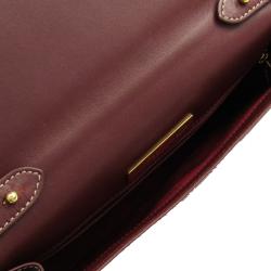 Pre Owned Cartier Bordeaux Leather Crossbody Bag