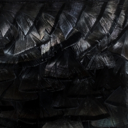 مملوكة مسبقًا Cartier Black Satin and Feather Small Trinity Cage Bag