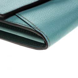 مملوكة مسبقًا محفظة كارتييه C دي كارتييه جلد زرقاء سماوية صغيرة