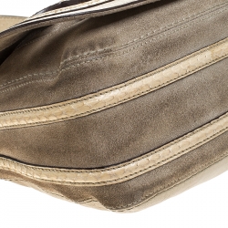 Cartier Beige Leather and Python Messenger Bag